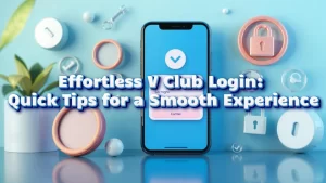 illustration text 'Effortless V Club Login: Quick Tips for a Smooth Experience'