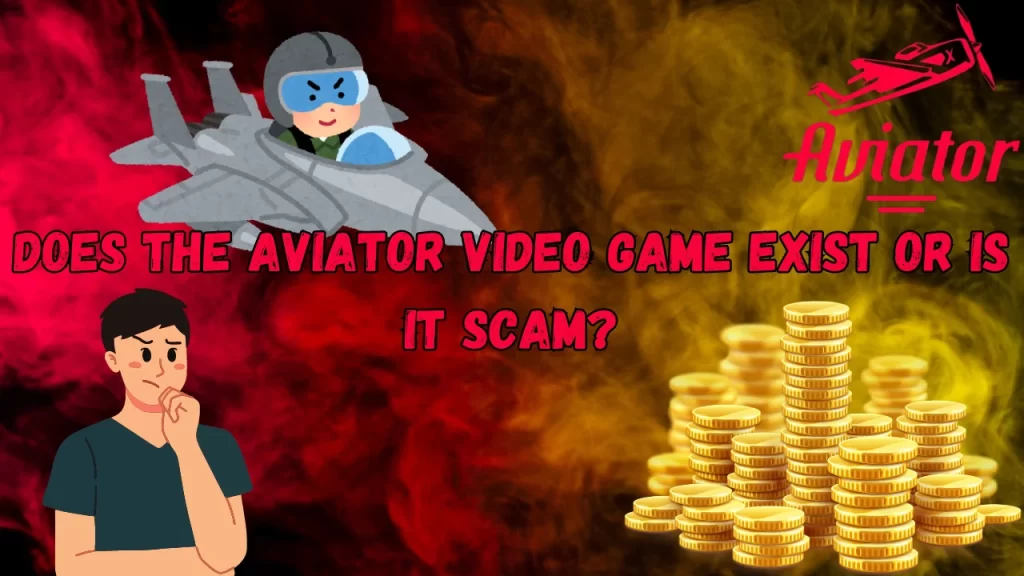 illustration text 'Does the Aviator Video Game Exist or Is It Scam? '